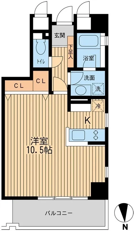 Shiba Park Apartment - Floor Plan - ["Floor", "Apartment", "Wood stain"]
