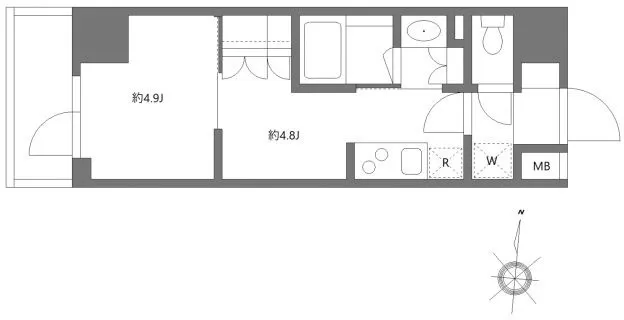 Grand Paseo Kiyosumi Shirakawa II - Floor Plan - ["White", "Diagram", "Technical drawing"]