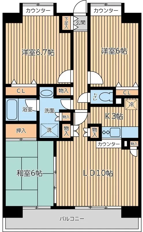 CITY SPIRE Nishikasai - Floor Plan - ["Floor", "Flooring", "Apartment"]