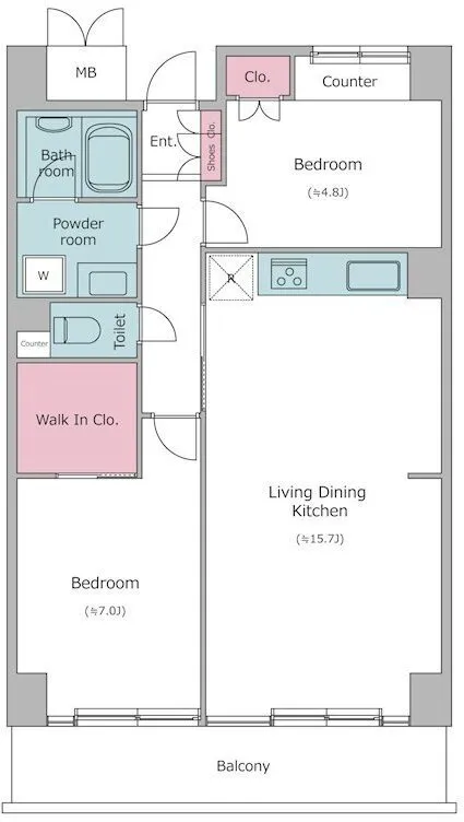 Residia Shibaura - Floor Plan - ["White", "Floor plan"]