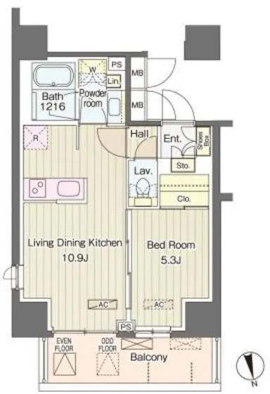 Verde Court Nishi-Shinjuku - Floor Plan - ["Product", "Rectangle", "Font"]