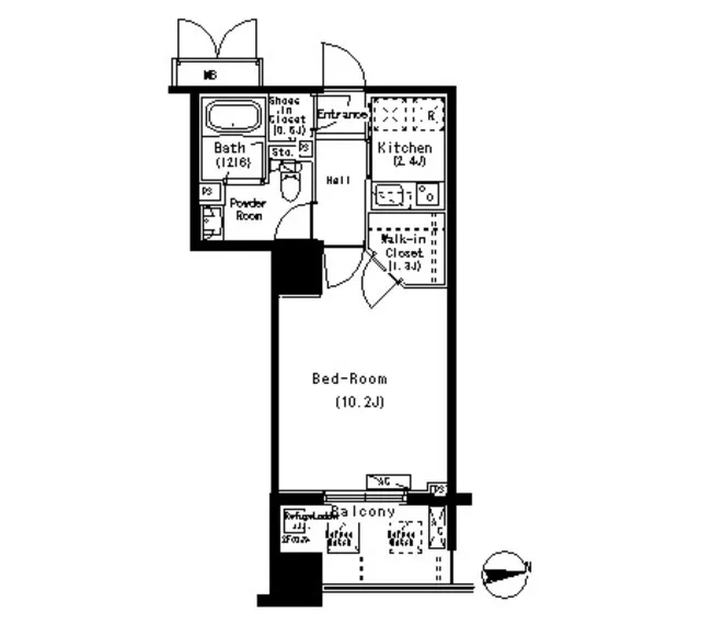 Park Axis Moto-Asakusa Stage - Floor Plan - ["Floor plan", "Diagram", "Plan"]