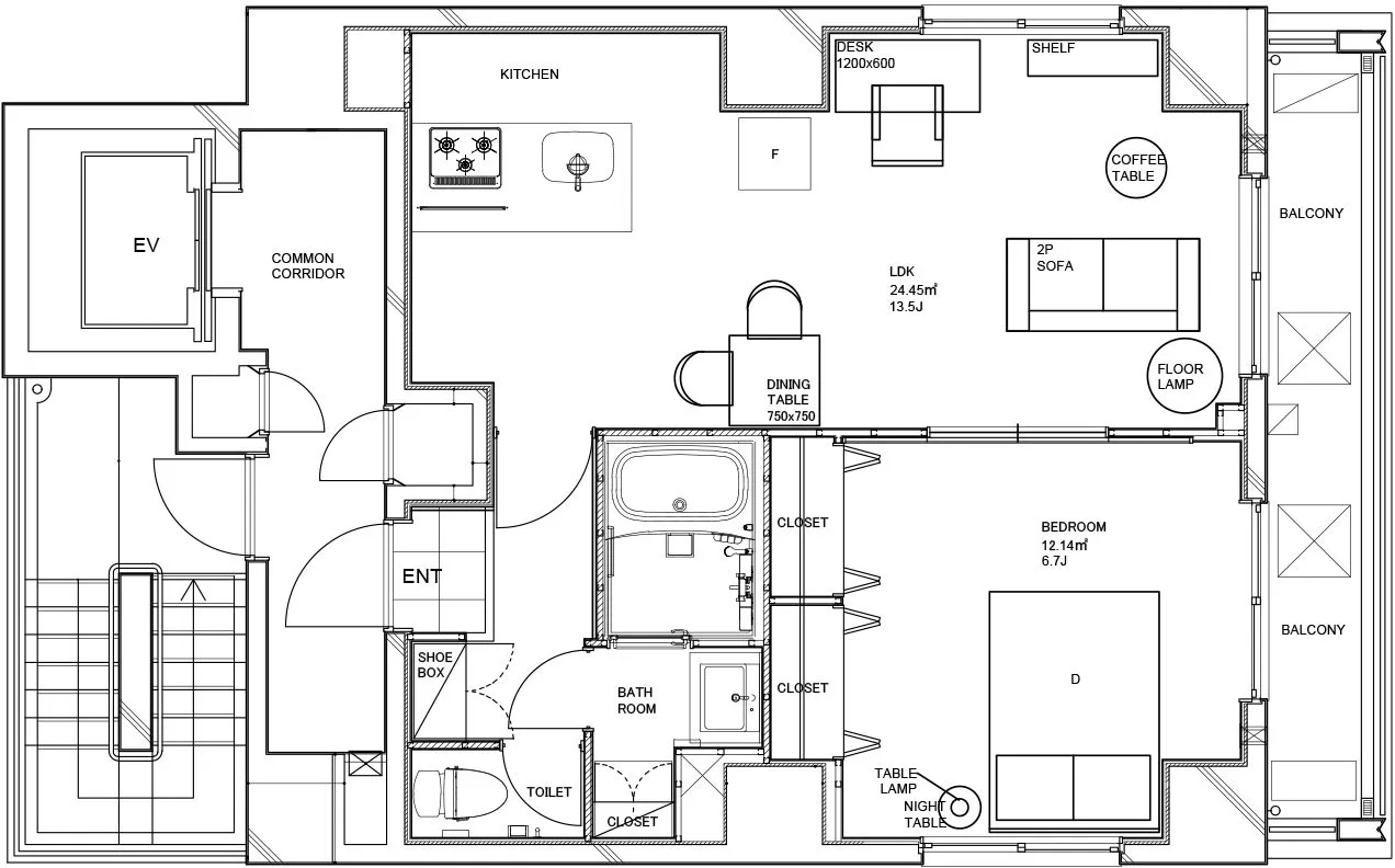 Hmlet Asakusa Tawaramachi - Floor Plan - []