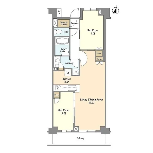 BLESS Nakano Yayoicho - Floor Plan - ["Map", "Rectangle", "Font"]