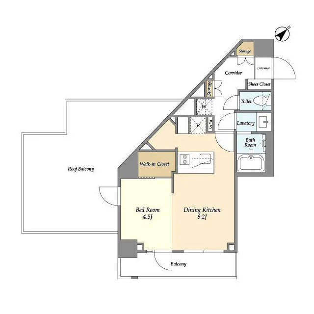 Etoile Komazawa Daigaku - Floor Plan - ["Slope", "Rectangle", "Font"]