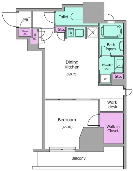 Residia Bunkyo Hongo 4 - Floor Plan - ["Diagram", "Plan", "Floor plan"]