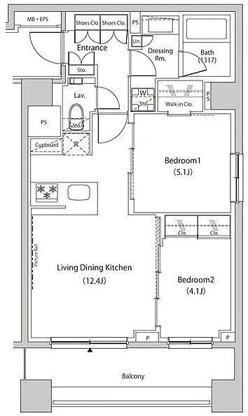 The Park Habio Meguro Place - Floor Plan - ["White", "Diagram", "Plan"]