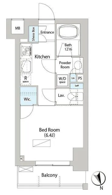 Bowsflats Nihonbashi Bakurocho - Floor Plan - ["Rectangle", "Font", "Parallel"]