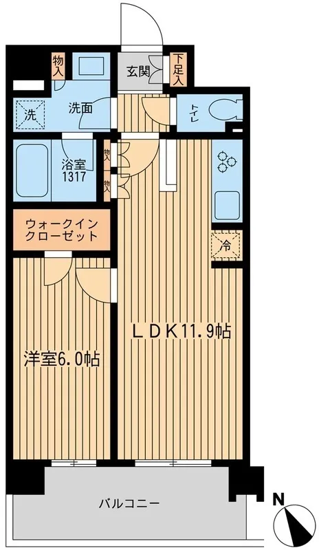 BLESS Kamiikebukuro - Floor Plan - ["Floor", "Apartment", "Tile Flooring"]