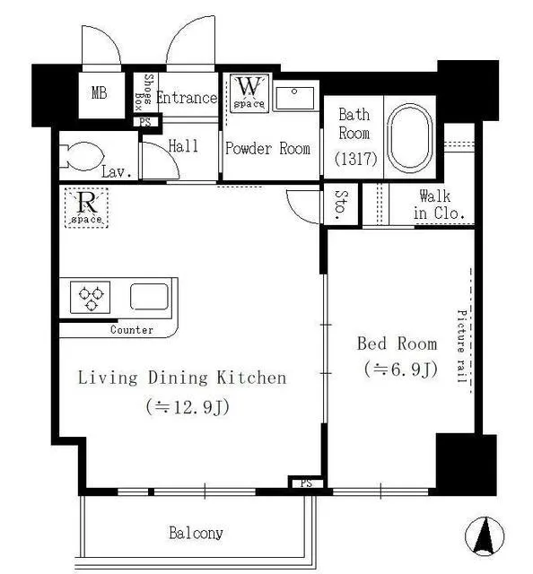 YUNO ART KAMEIDO - Floor Plan - ["Rectangle", "Font", "Parallel"]