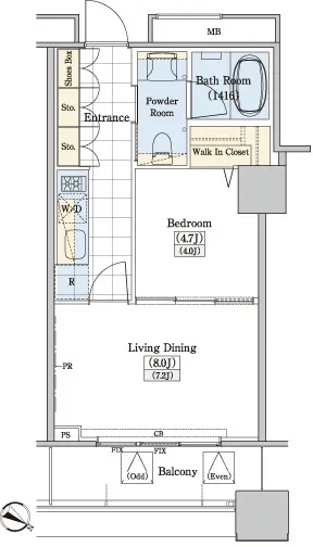 Residia Tower Kamiikebukuro (Tower Building) - Floor Plan - ["White", "Diagram", "Technical drawing"]