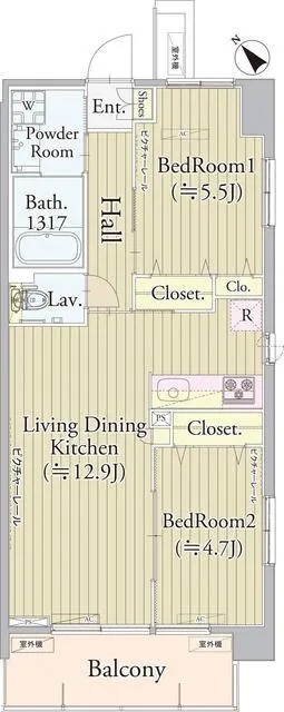 Estrellita Shinjuku Ochiai - Floor Plan - ["Rectangle", "Publication", "Font"]