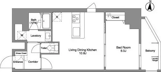 Daffitto Kinshicho - Floor Plan - ["White", "Diagram", "Technical drawing"]
