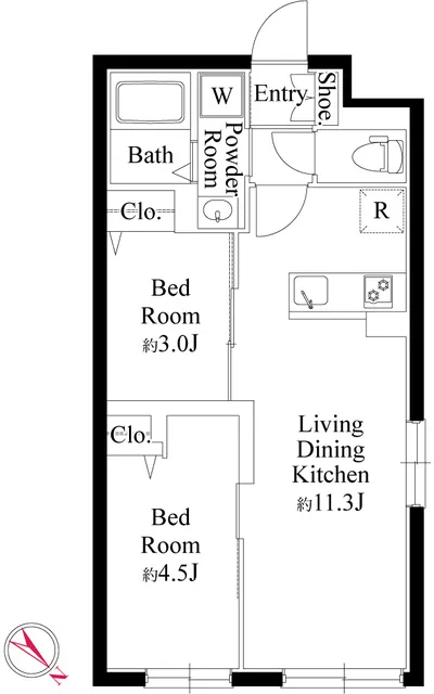 El Faro Waseda - Floor Plan - ["White", "Technical drawing", "Floor plan"]