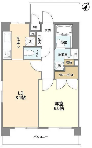 RJR Recross Nishimagome - Floor Plan - ["Tile Flooring"]
