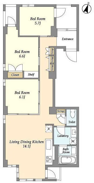 Huit Kagurazaka - Floor Plan - ["Schematic", "Rectangle", "Font"]