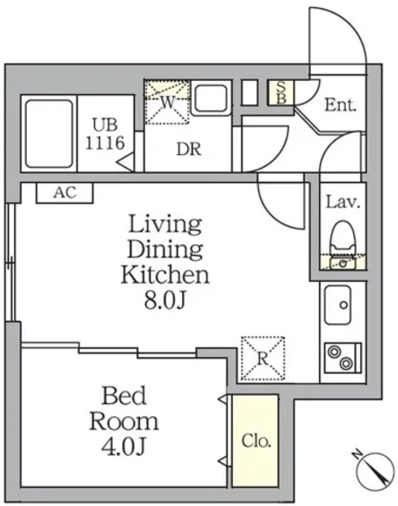 Aglaia Shinjuku Yokoteracho - Floor Plan - ["White", "Diagram", "Floor plan"]