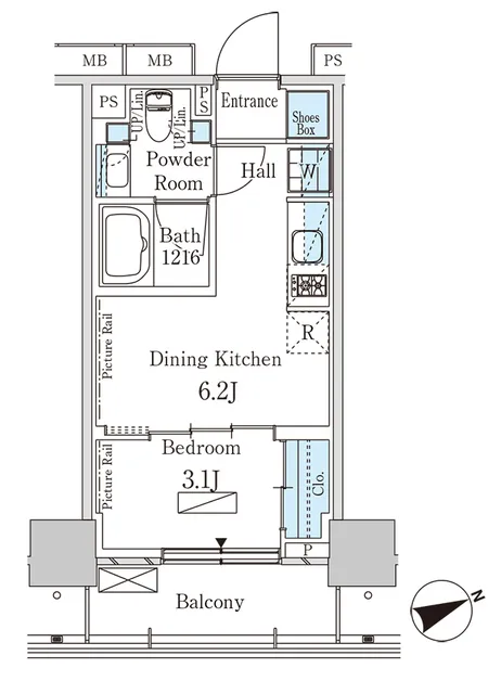 Park Axis Shibaura Canal - Floor Plan - ["Schematic", "Rectangle", "Font"]