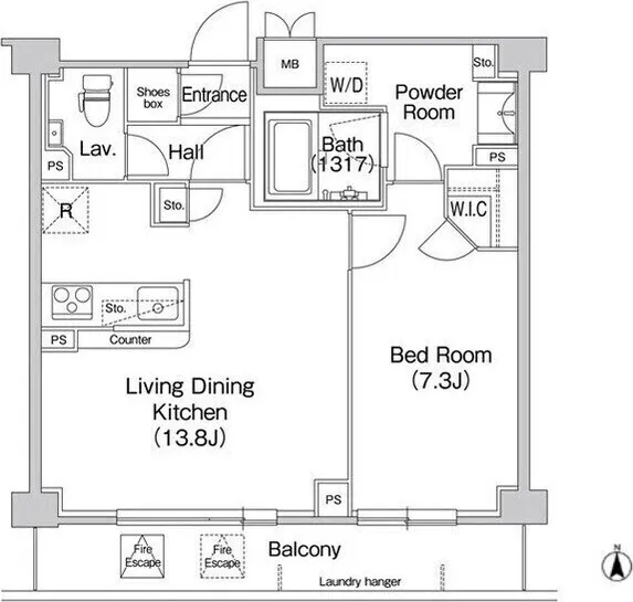 Comforia Komaba - Floor Plan - ["Rectangle", "Schematic", "Slope"]