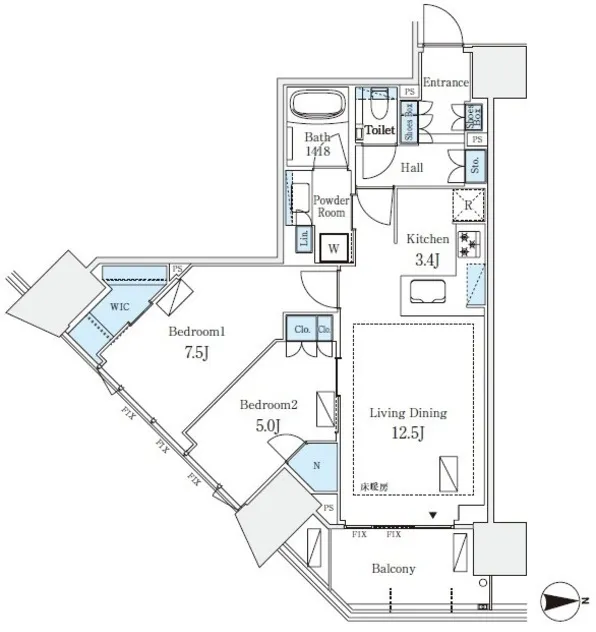 Grand City Tower Tsukishima - Floor Plan - ["Plan", "Diagram", "Schematic"]