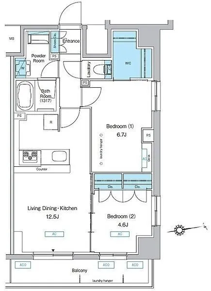 Predia Court Kita-Senju - Floor Plan - ["White", "Plan", "Diagram"]