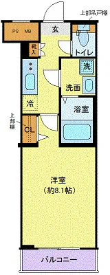 Dearlycious Ikejiriohashi - Floor Plan - ["Apartment", "Tile Flooring", "Geraniums"]