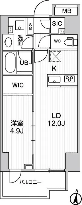 Season Flats Ryogoku - Floor Plan - ["Apartment", "Tile Flooring"]