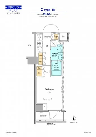 Proud Flat Kikukawa - Floor Plan - ["Schematic", "Rectangle", "Font"]