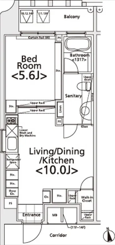 Primal Shinjuku Wakamatsucho - Floor Plan - ["Rectangle", "Font", "Parallel"]