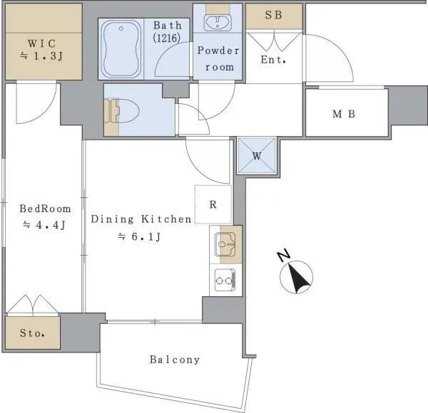 Foresity Bunkyo Myogadani - Floor Plan - ["Rectangle", "Font", "Parallel"]