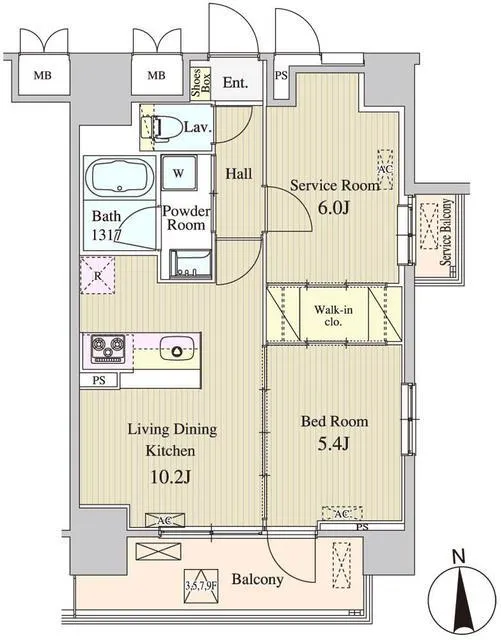 The Magnolia Garden Ebisu - Floor Plan - ["Rectangle", "Schematic", "Slope"]