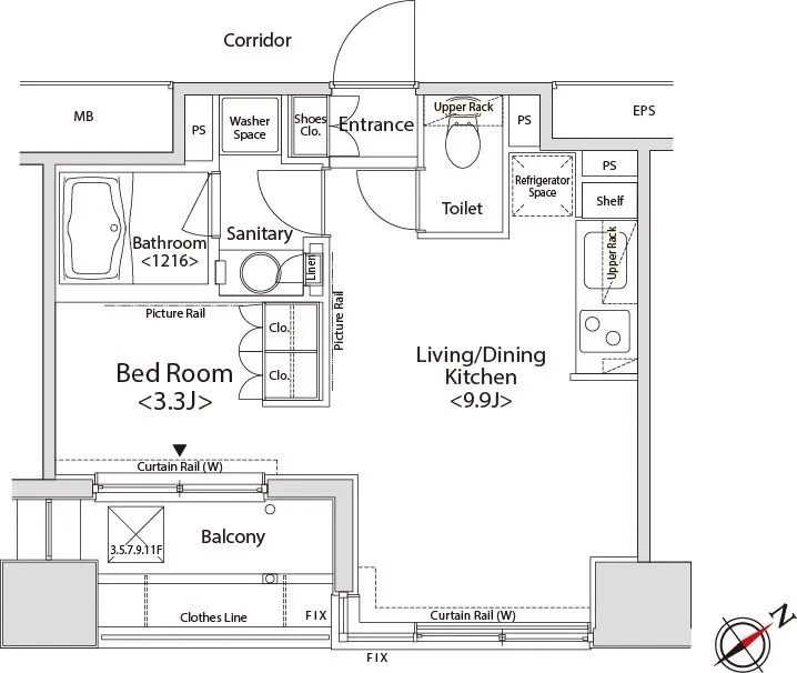 Castalia Meguro Kamurosaka - Floor Plan - ["Rectangle", "Schematic", "Font"]