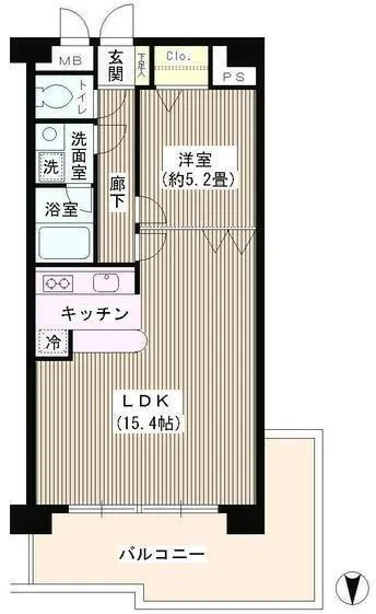 Core City Nakanosakaue - Floor Plan - ["Floor", "Apartment", "Tile Flooring"]