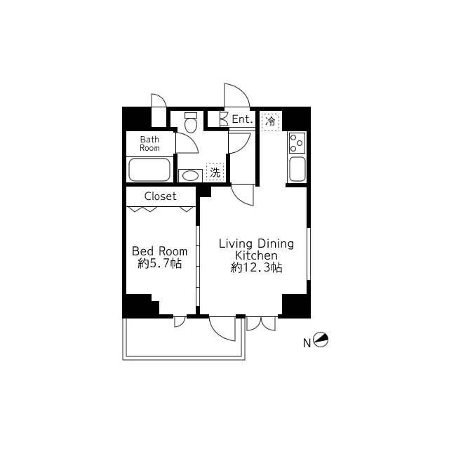 Main Terrace Ueno - Floor Plan - ["Rectangle", "Font", "Parallel"]
