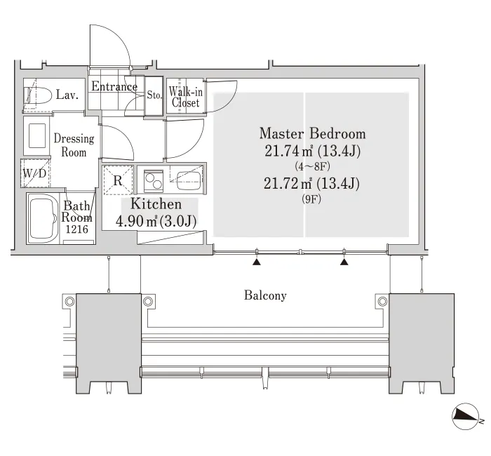 La Tour Shinjuku Annex - Floor Plan - ["Rectangle", "Font", "Parallel"]