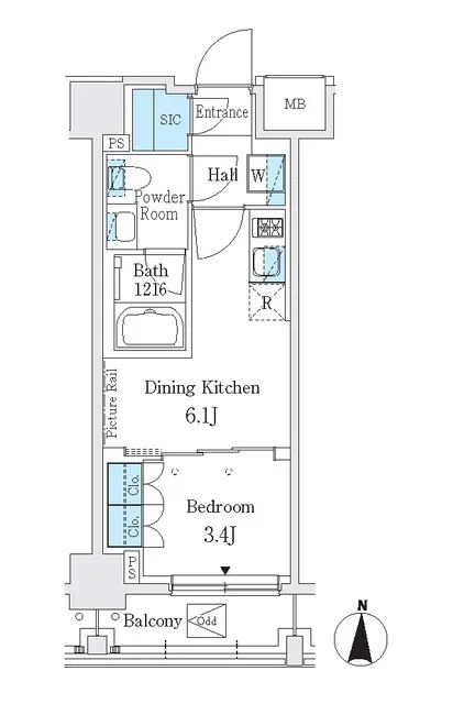 J.GRAN Court Shinagawa Nishi-Oi EAST - Floor Plan - ["Rectangle", "Schematic", "Slope"]