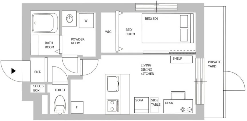 Hmlet Kitashinjuku - Floor Plan - ["White", "Number", "Diagram"]