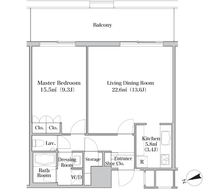 Central Park Tower La Tour Shinjuku - Floor Plan - ["Rectangle", "Font", "Parallel"]