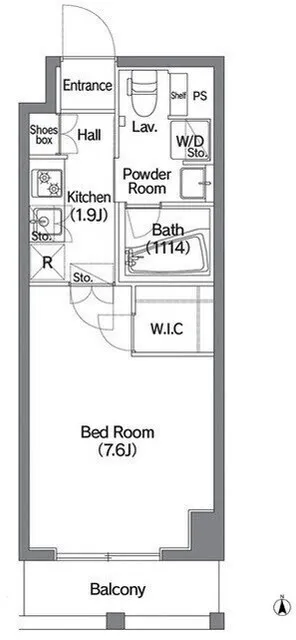 Comforia Kinshicho DEUX - Floor Plan - ["Rectangle", "Font", "Parallel"]