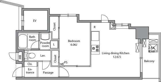 Residia Iriya - Floor Plan - ["White", "Diagram", "Plan"]