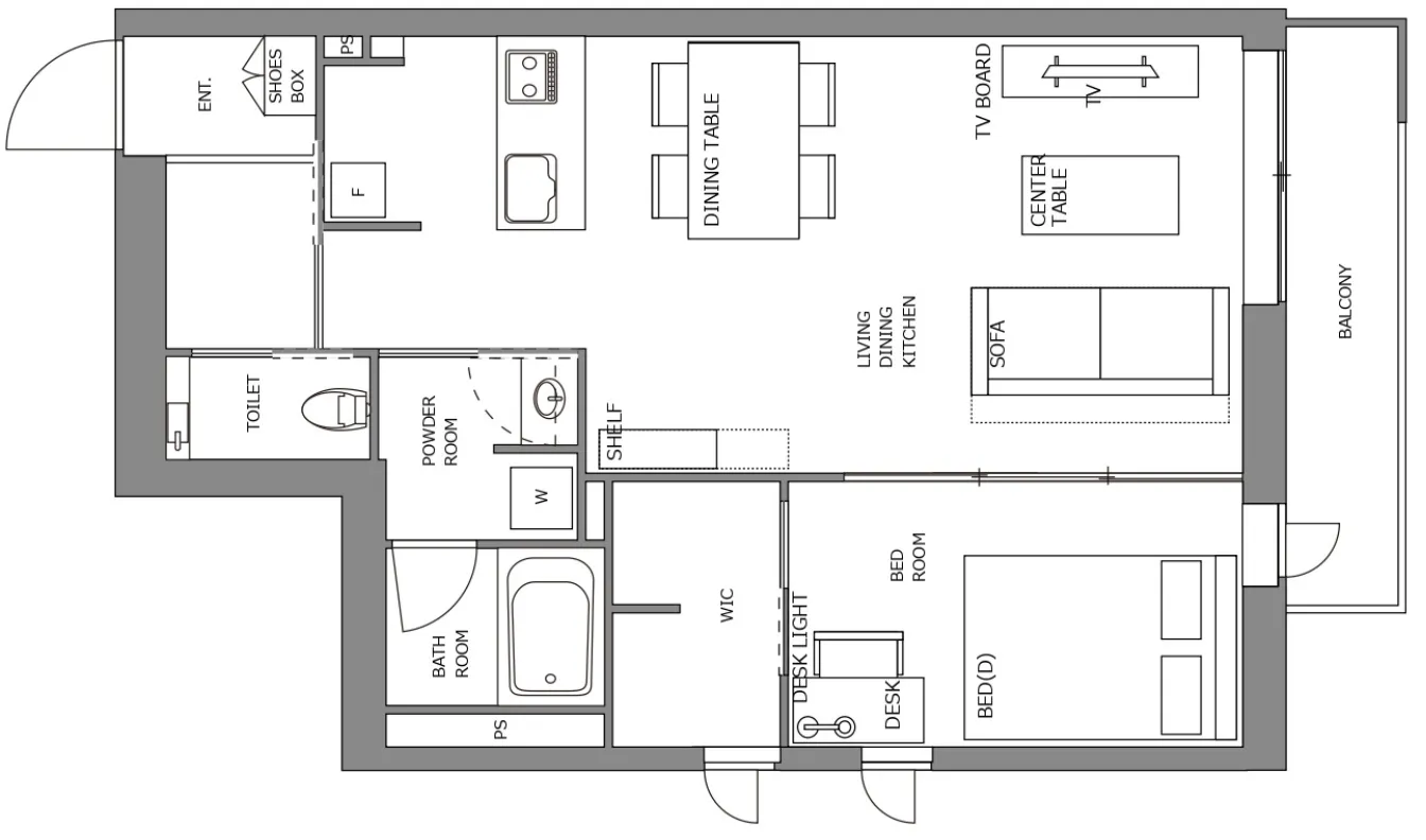 Hmlet Shinjuku Gyoenmae II - Floor Plan - []