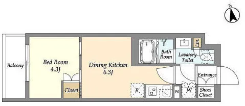 Belle Face Sangenjaya - Floor Plan - ["Rectangle", "Font", "Parallel"]