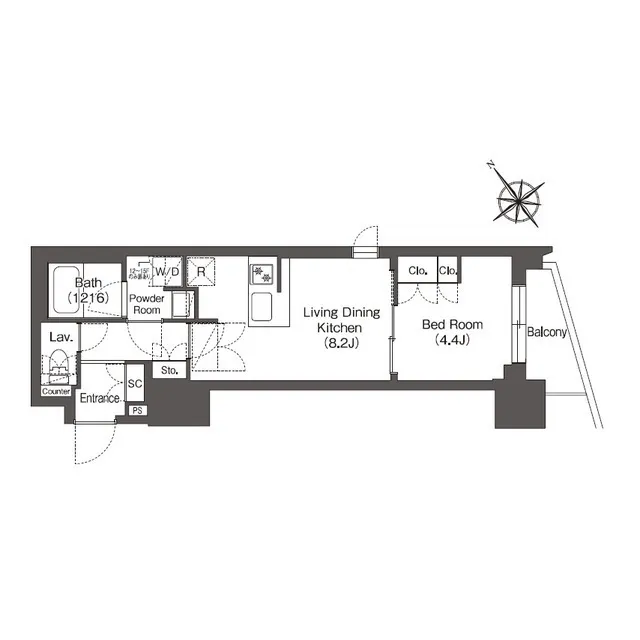 Comforia Higashioi I - Floor Plan - ["Rectangle", "Parallel", "Font"]