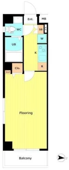 Ground Dukes Kikukawa - Floor Plan - ["Apartment", "Tile Flooring"]