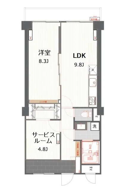 Maison Sunshine - Floor Plan - ["Rectangle", "Font", "Parallel"]