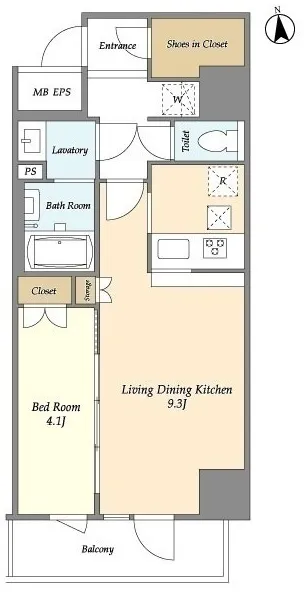 La Douceur Higashikanda - Floor Plan - ["Floor plan", "Diagram"]