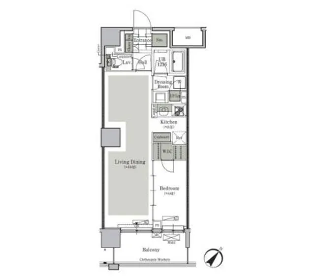 Park Cube Nishigahara Stage - Floor Plan - ["Floor plan", "Diagram", "Plan"]