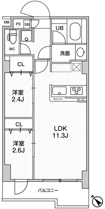 Due Hikifune - Floor Plan - ["Tile Flooring"]