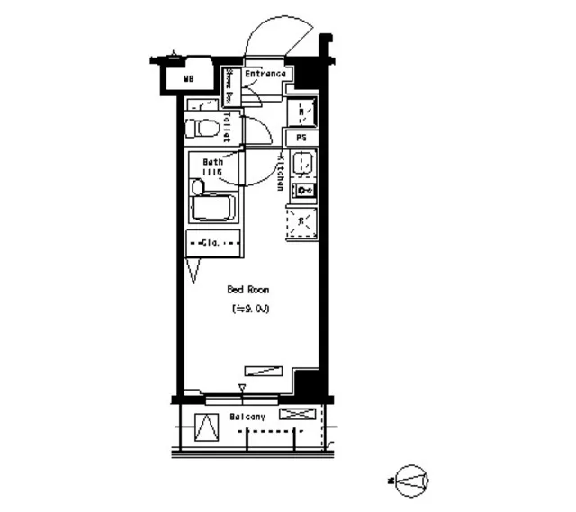 Park Axis Shibata Ichibankan - Floor Plan - ["Rectangle", "Schematic", "Font"]