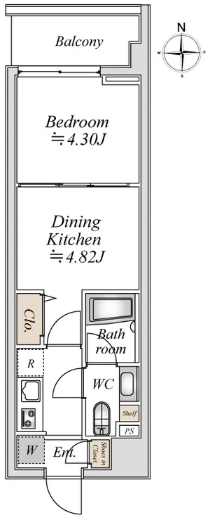 Prime Garden Akatsuka - Floor Plan - ["White"]